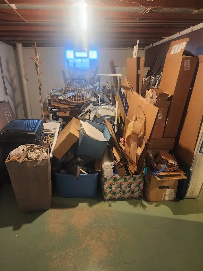 Roll-off dumpster container at job site for Roll Off Dumpster Rental in Kokomo